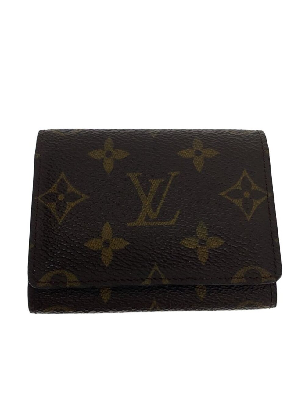LOUIS VUITTON Envelope Wallet Carte de Visite Monogram Canvas Brown All over